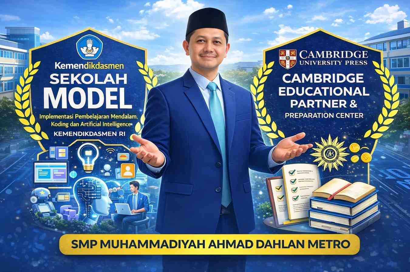 SMP MuAD Metro Raih Tiga Pengakuan Bergengsi: Cambridge Educational Partner, Sekolah Unggul Utama, dan Sekolah Model AI