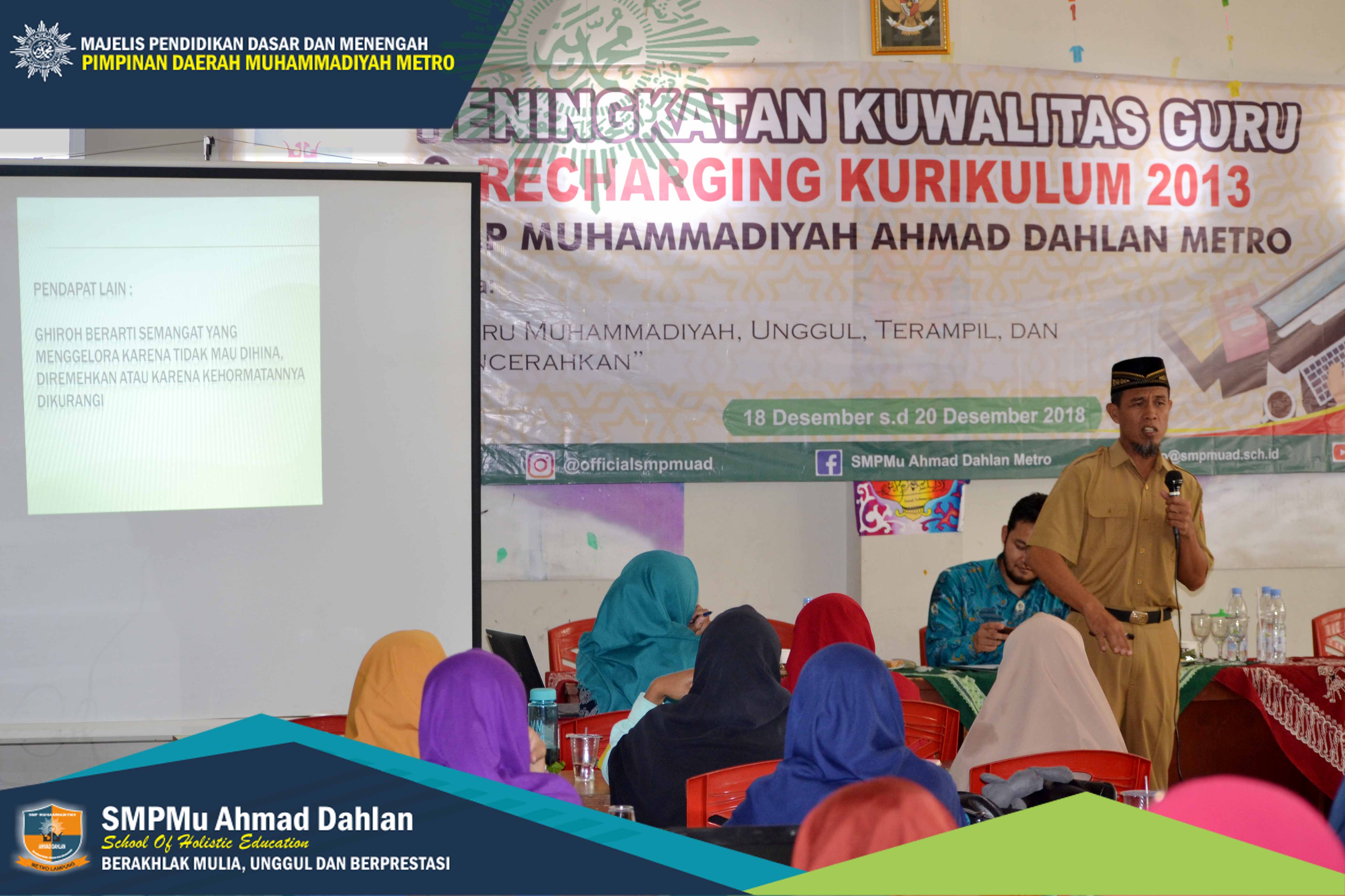 Peningkatan Kualitas Guru dan Recharging K 13 SMP Mu Ahmad Dahlan