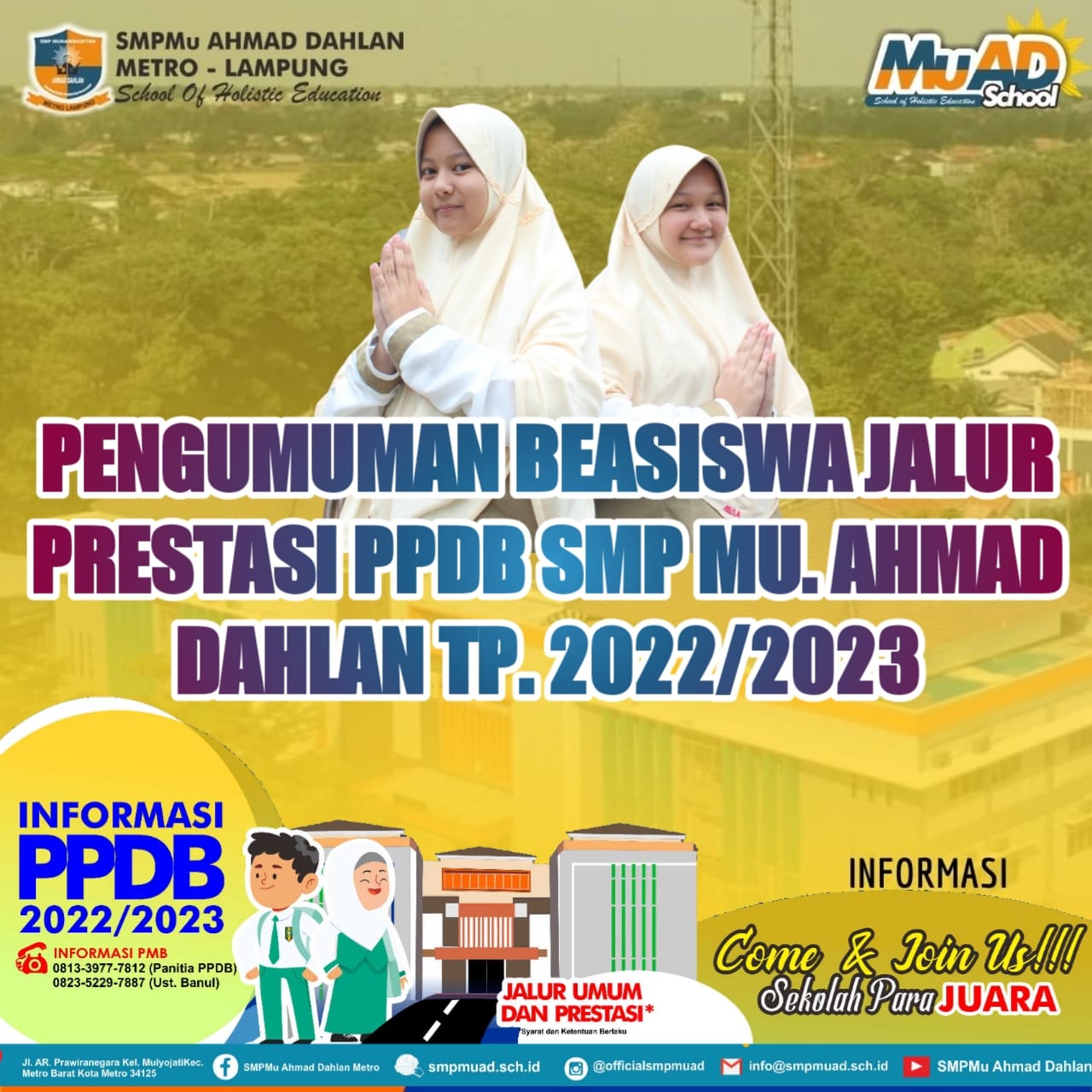Pengumuman Beasiswa Jalur Prestasi PPDB TP 2022 2023